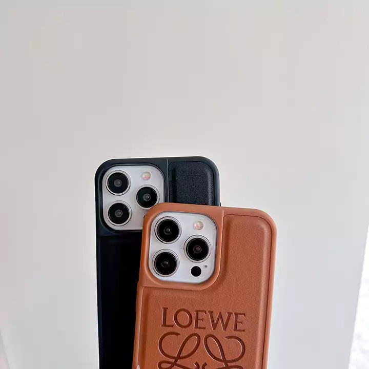 loewe leather embossed iphone case