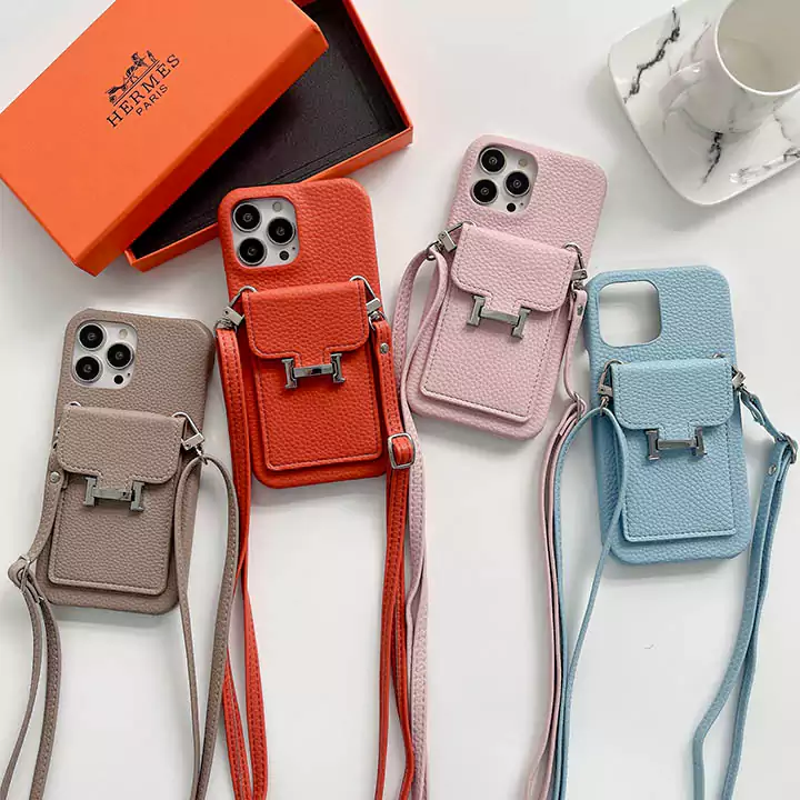 hermès pebbled leather cardholder crossbody iphone 16/16pro/pro max case