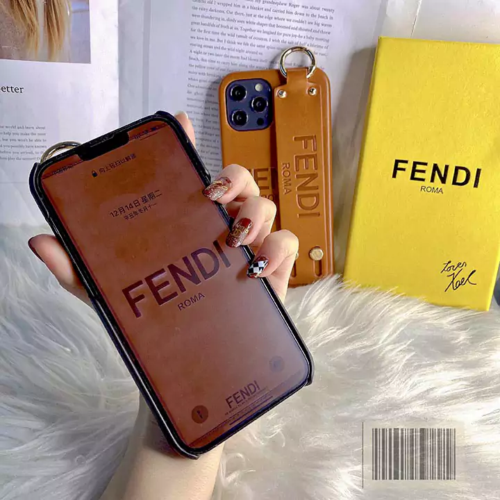 fendi leather strap wristlet iphone 16/16pro/pro max case