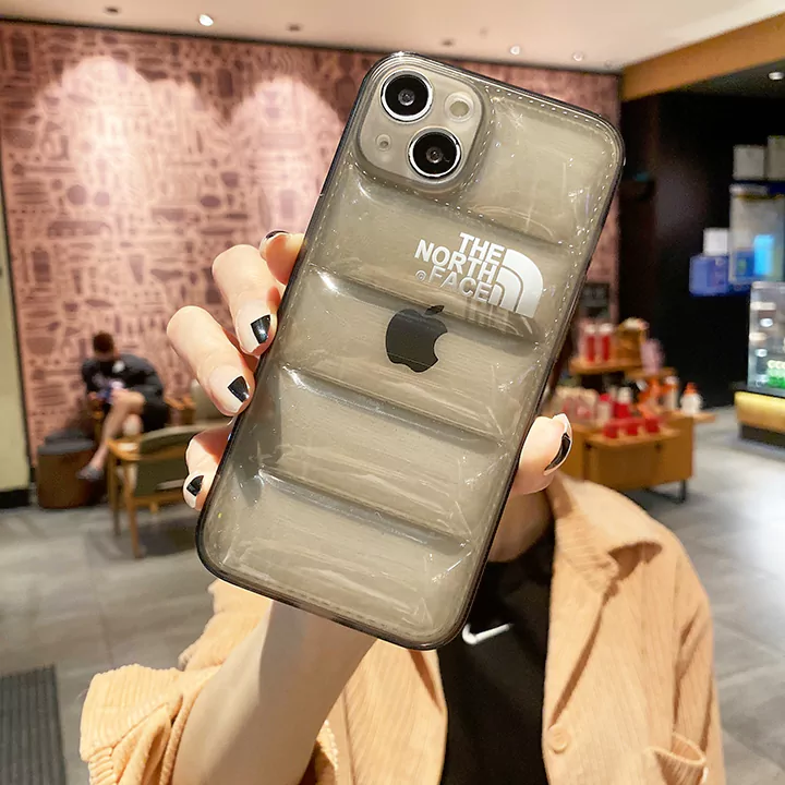 the north face transparent down jacket inspired iphone case