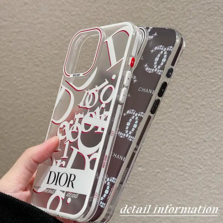  white dior black chanel iphone 15/15pro case
