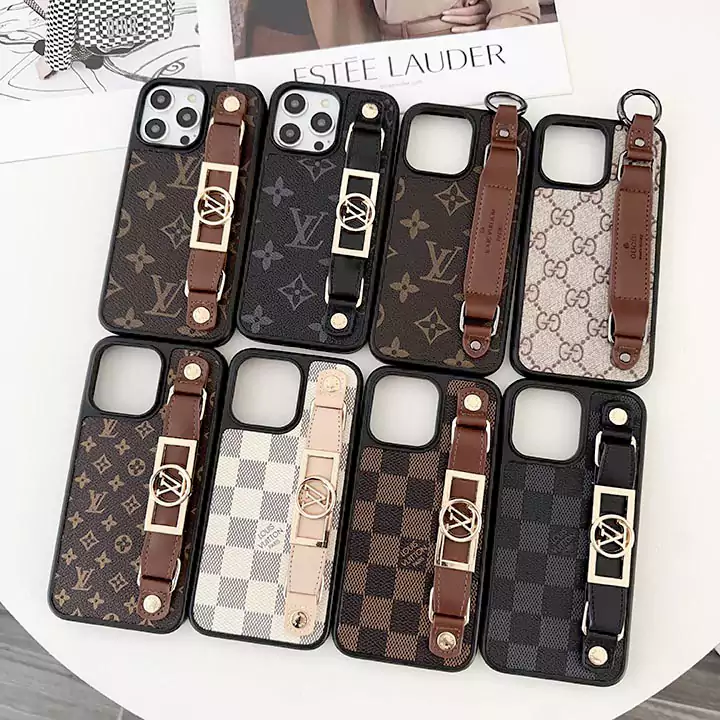 louis vuitton leather - covered dauphine wrist strap iphone case