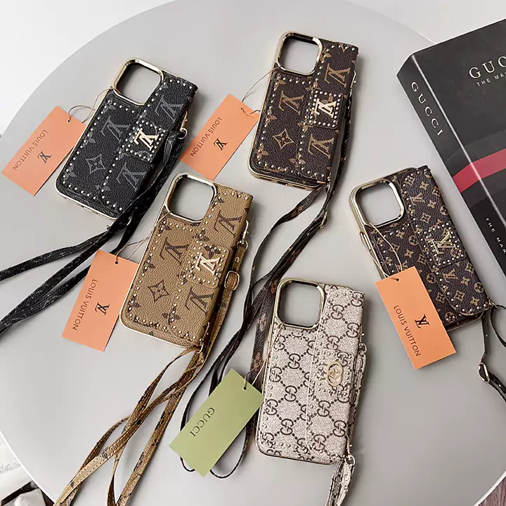 LV rivet card - slot cross - body iPhone case