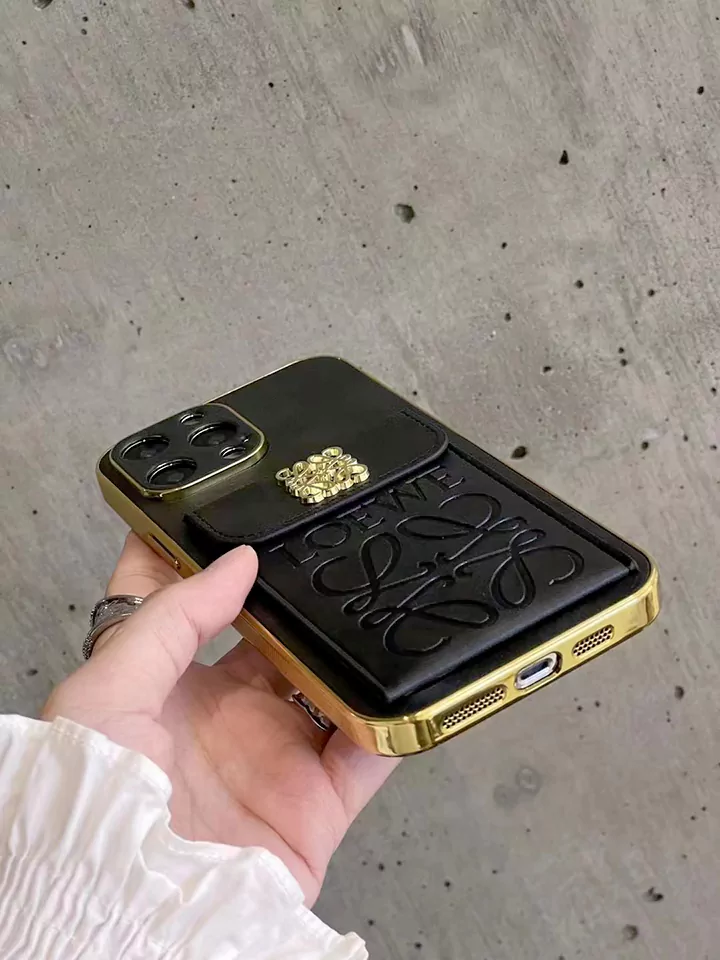 loewe brown black iphone case with card holder