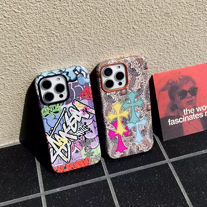 chrome hearts colorful gothic iphone case