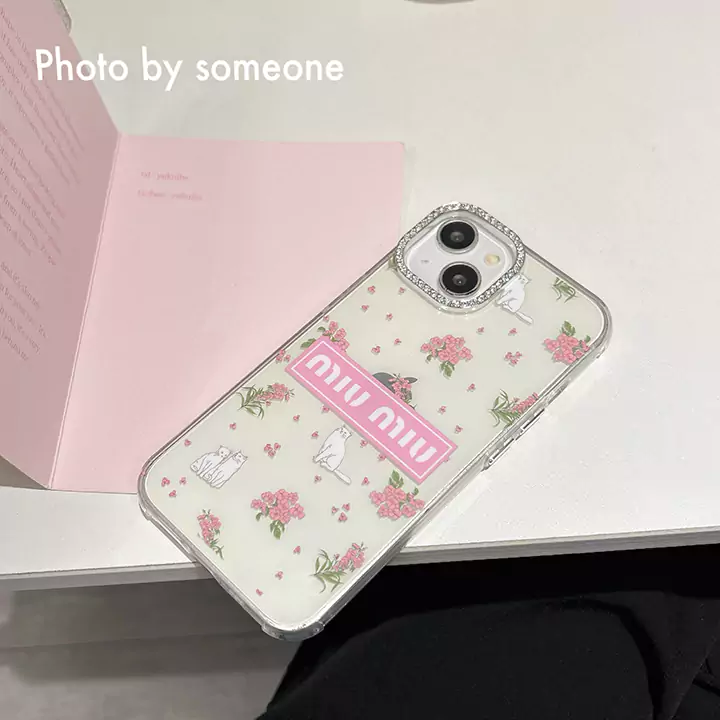 miumiu kitten flowers iphone 16/16pro/pro max case