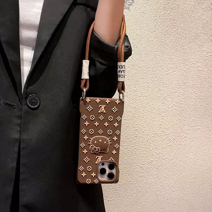 Louis Vuitton brown crossbody iPhone case