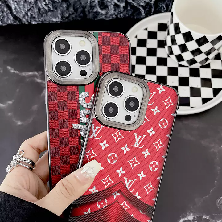 supreme strong magnetic side - sticker carbon fiber pattern hot - stamped silver electroplating iphone case