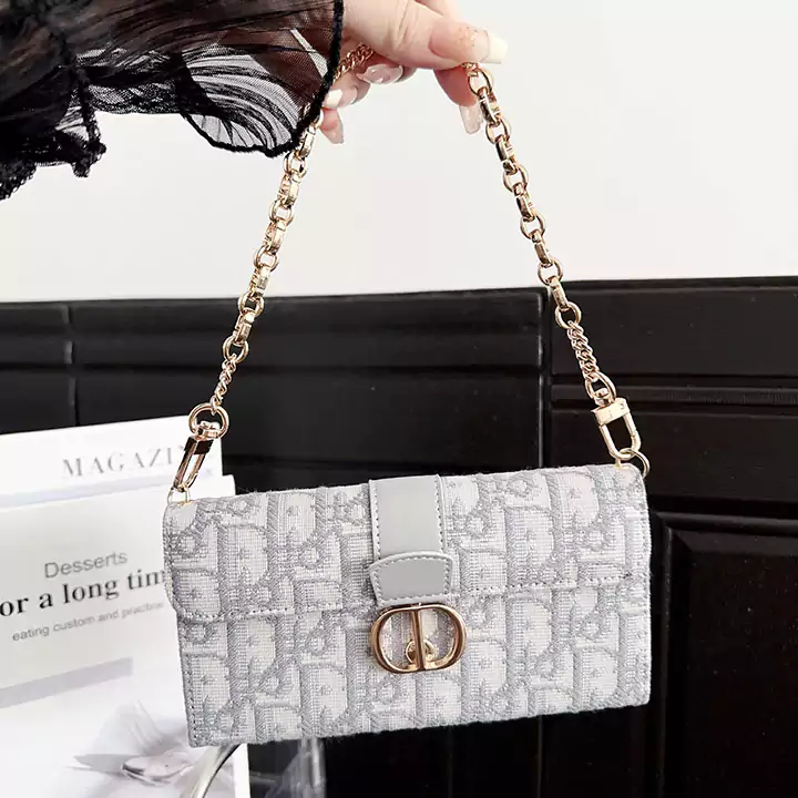 dior wallet card holder cross - body leather case with cd chain