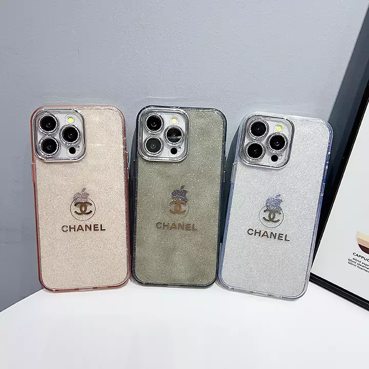 chanel glitter laser logo iphone case