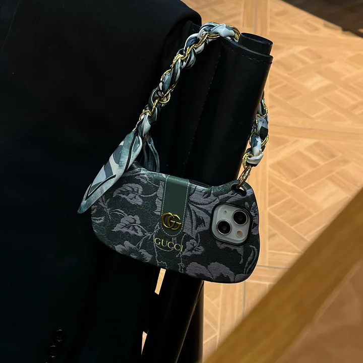  green based gucci print handbag iphone 14/14pro case
