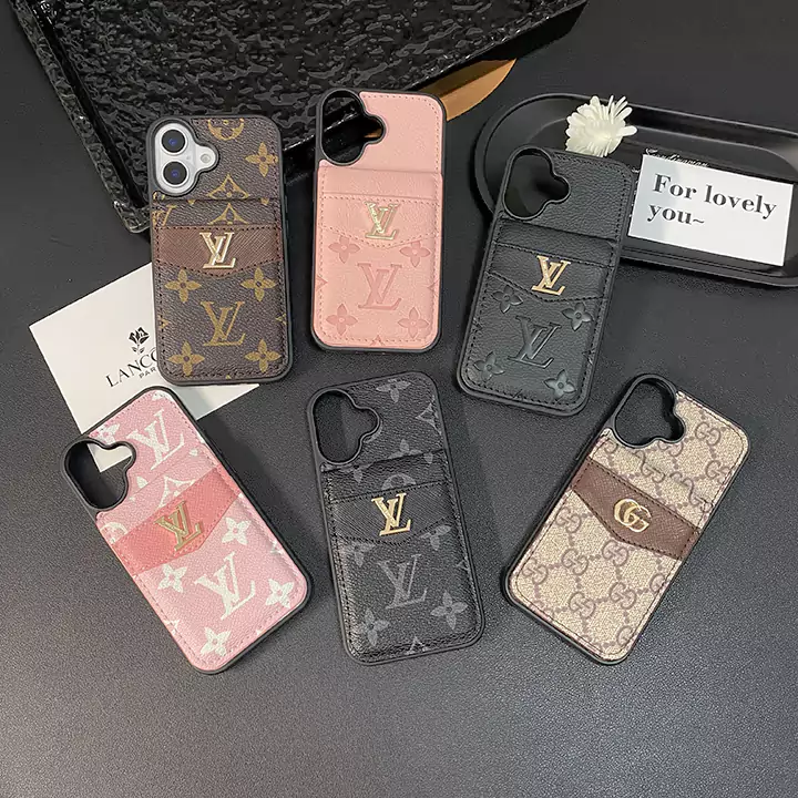 louis vuitton and gucci gold logo flip cover card slot iphone case
