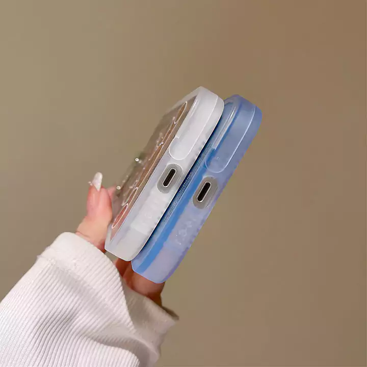 burberry semi-transparent bear iphone 16/16pro/pro max case
