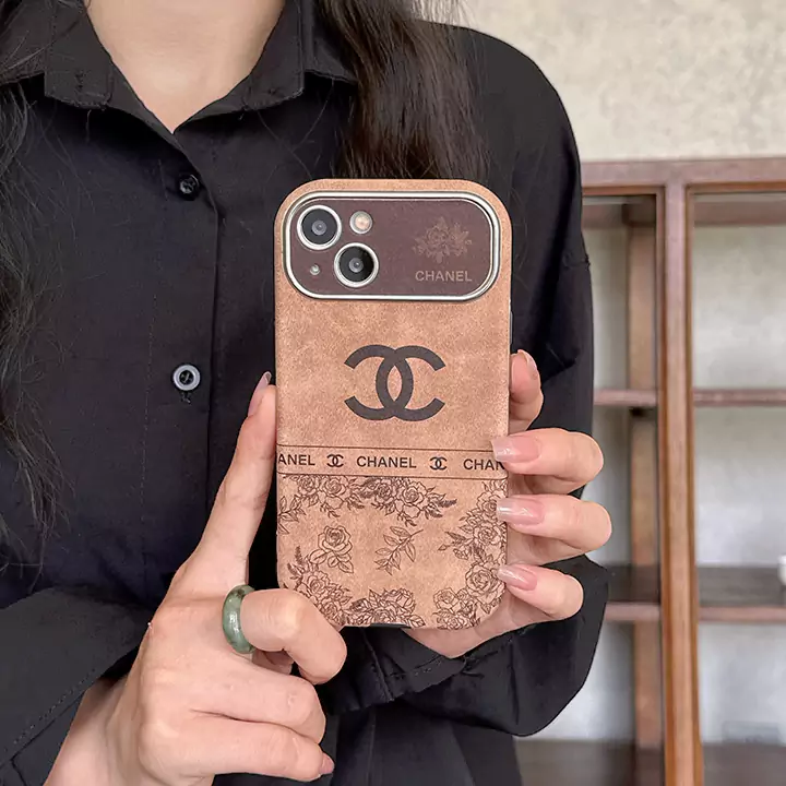 chanel large window suede laminated iphone case