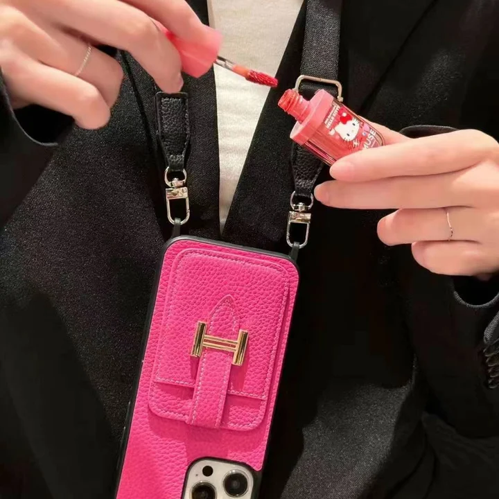  hermes card holder crossbody iphone 15/15pro case