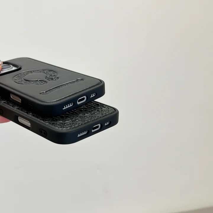 chrome hearts leather iphone case