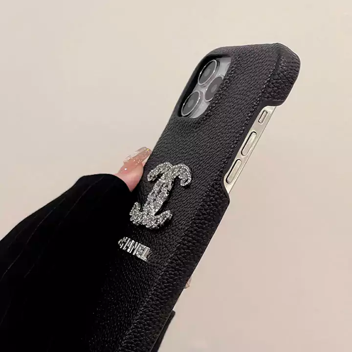 chanel 5-color diamond silver logo iphone 16/16pro/pro max case