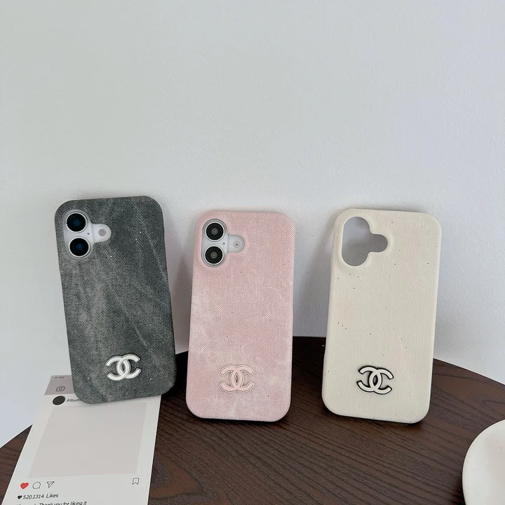 chanel glitter denim various - sized logos iphone case
