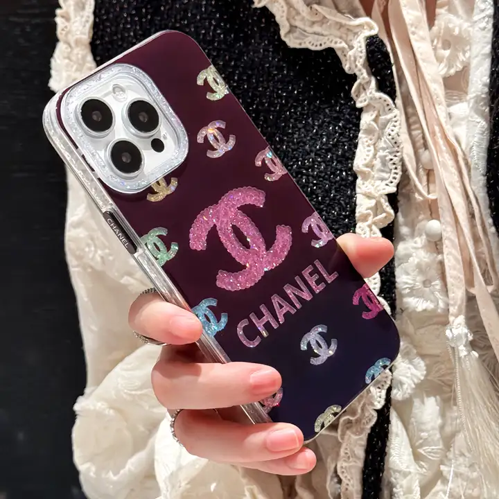  chanel colorful pink small logo iphone case