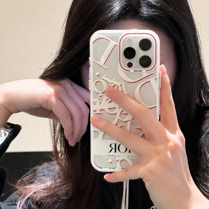  white dior black chanel iphone 13/13pro case