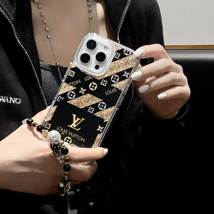 dior lv sparkling black - gold shockproof iphone case