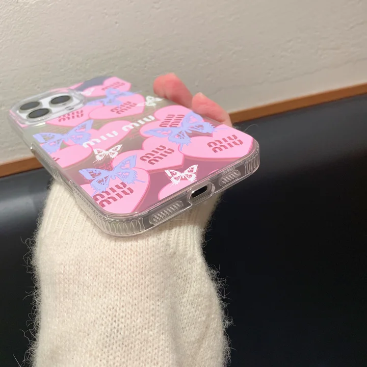 miumiu pink heart iphone 16/16pro/pro max case