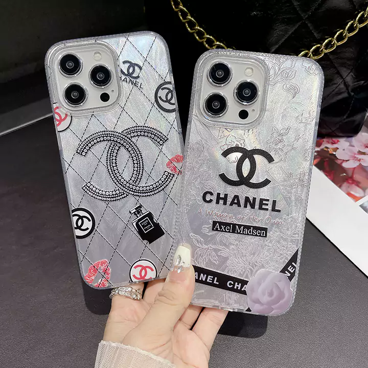 chanel frosted glitter camera semi - transparent iphone case