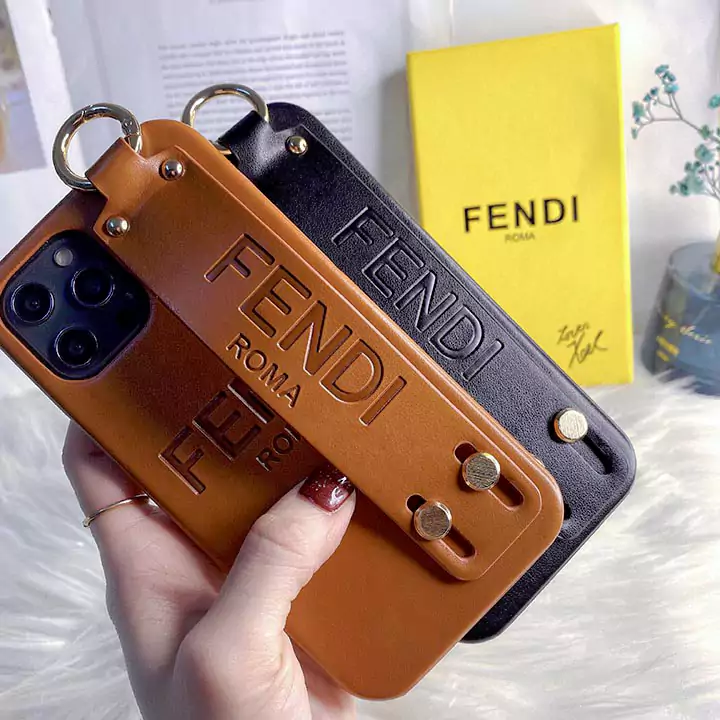 fendi leather strap wristlet iphone 16/16pro/pro max case