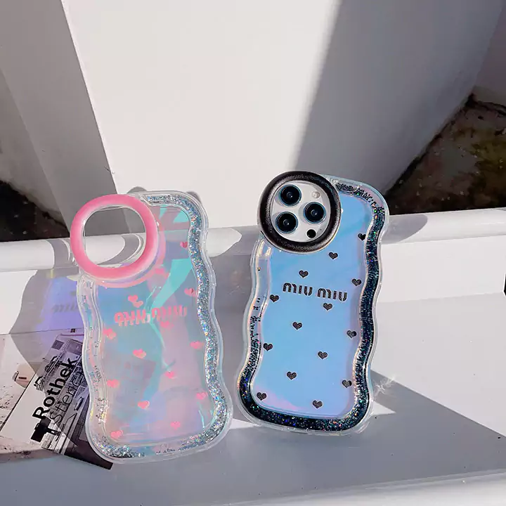 miumiu holographic gradient glitter iphone 16/16pro/pro max case