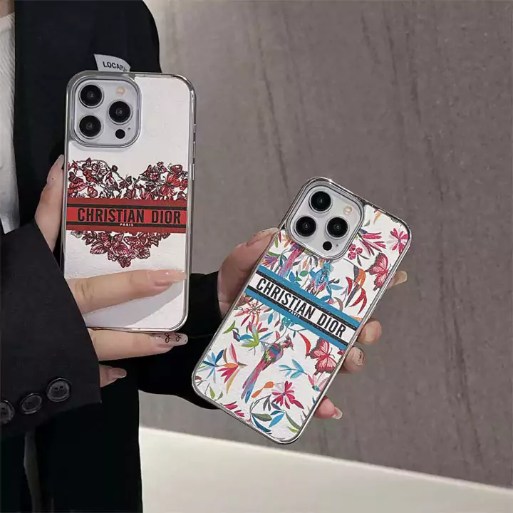 dior electroplated floral pattern iphone case