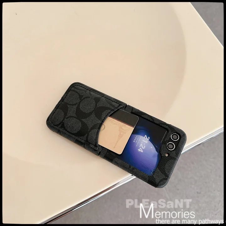 coach card - holder fold - over flip iphone case