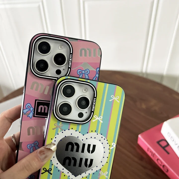 miumiu pink bow heart iphone 16/16pro/pro max case