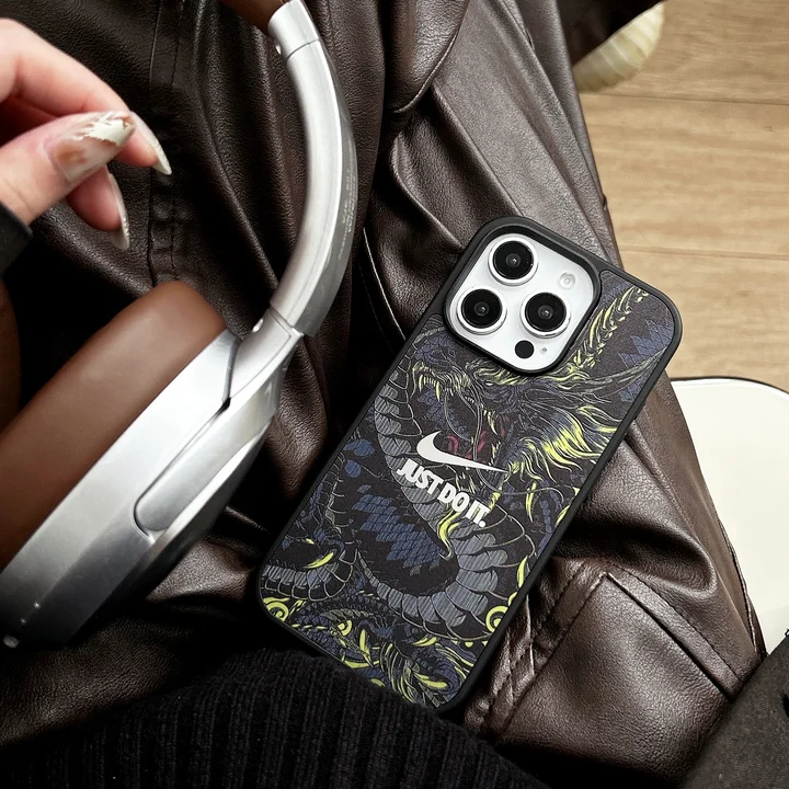  dragon patterned nike iphone 14/14pro case