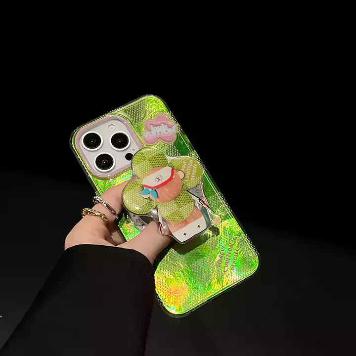 LV green plaid magnetic stand iPhone case