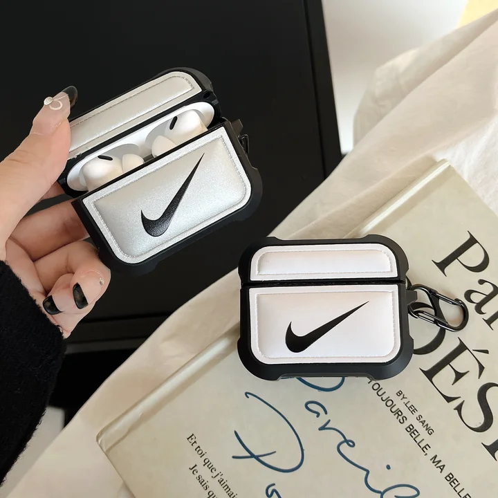 Nike - inspired black & white down jacket - style AirPods case