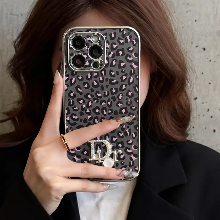  dior leopard print electroplated iphone 13/13pro case