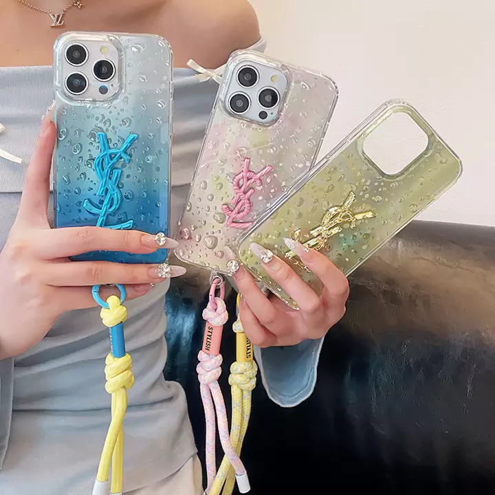 yves saint laurent colorful gradient droplet bracelet iphone case