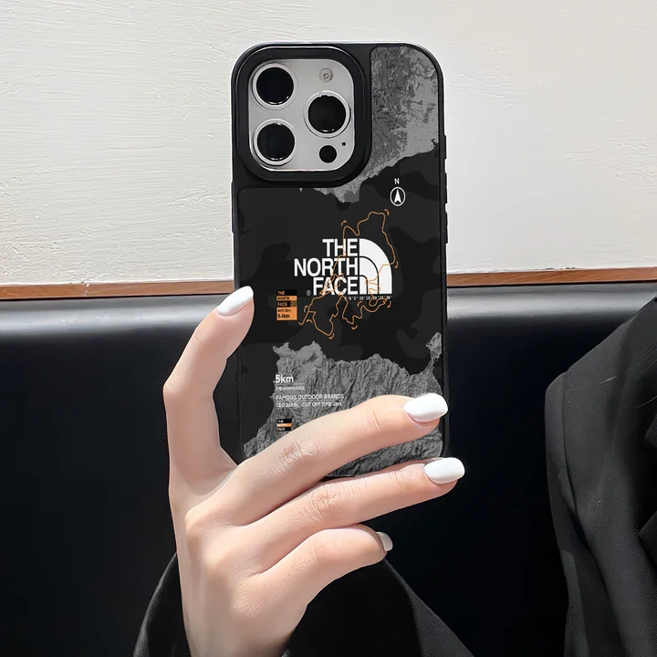 The North Face - inspired black - base iPhone case