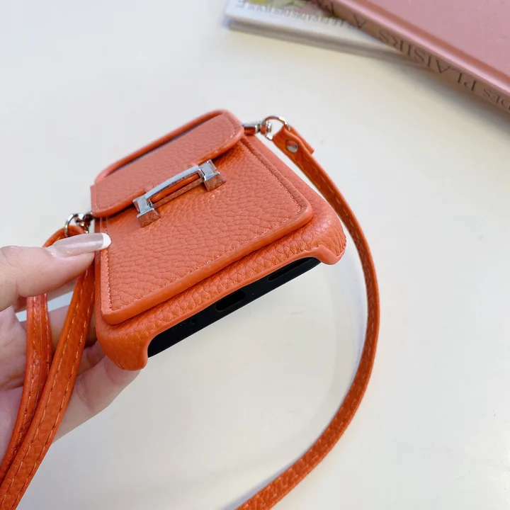 hermes card - slot crossbody iphone case