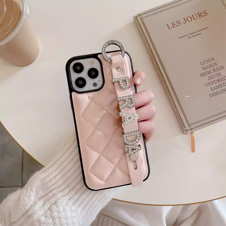 prada wrist strap rhinestone - embellished letter iphone case