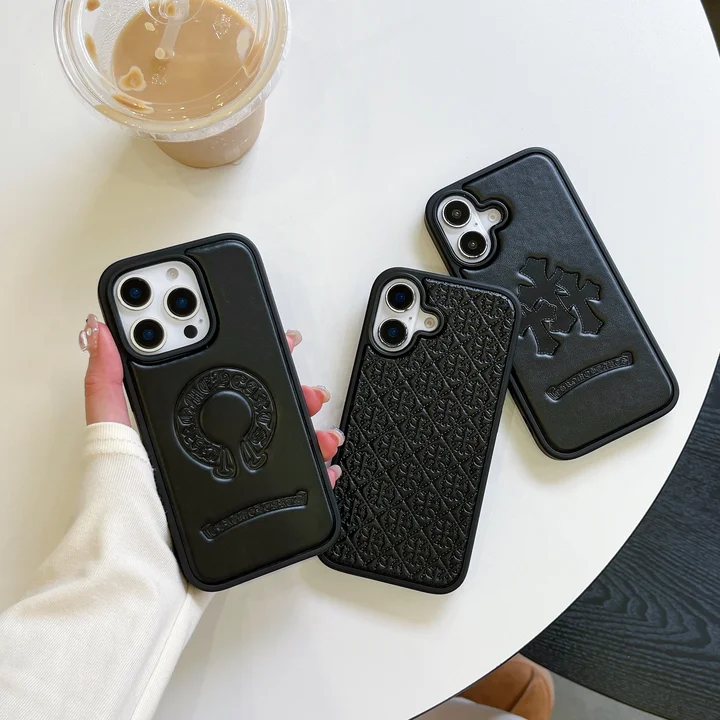 chrome hearts leather iphone case