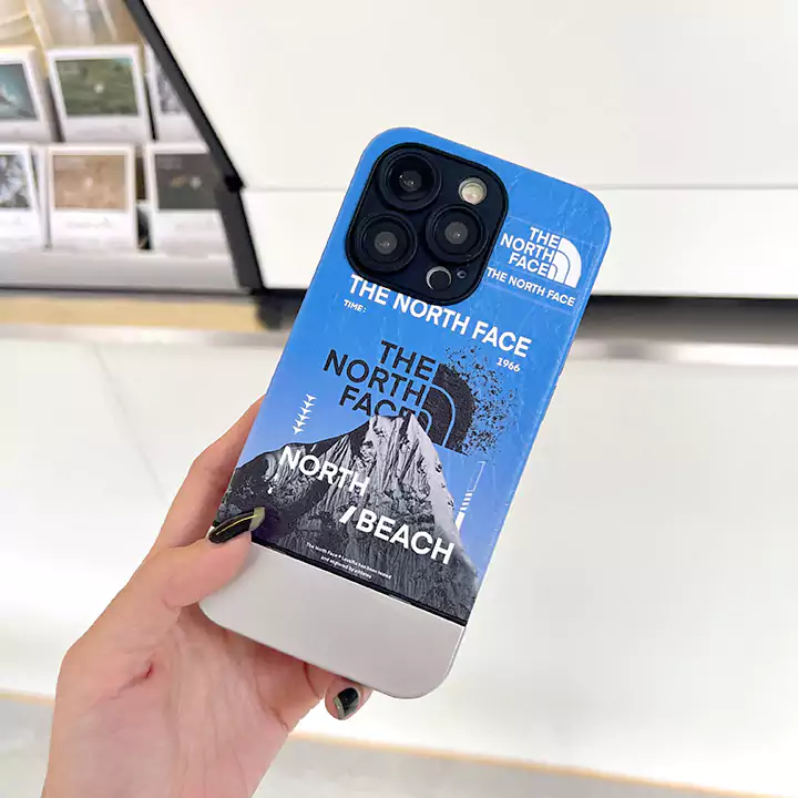 the north face crinkle leather mountain snow iphone 16/16pro/pro max case