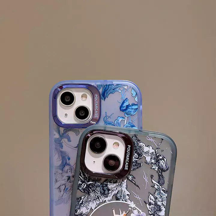 ysl semi-transparent floral iphone 16/16pro/pro max case