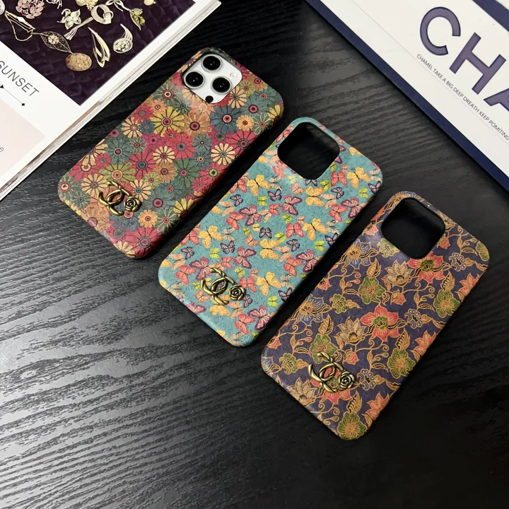 chanel flowers and butterflies soft wood grain iphone case
