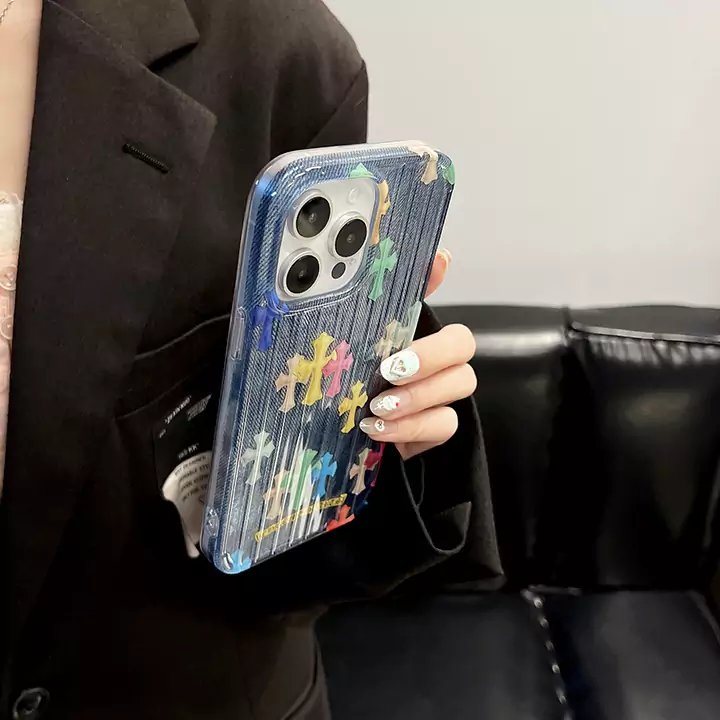 chrome hearts cross motif iphone case