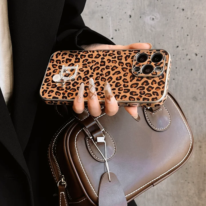  dior leopard print electroplated iphone 15/15pro case