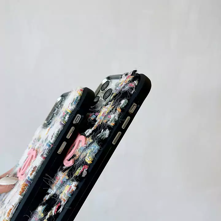 chanel cloth tweed iphone case