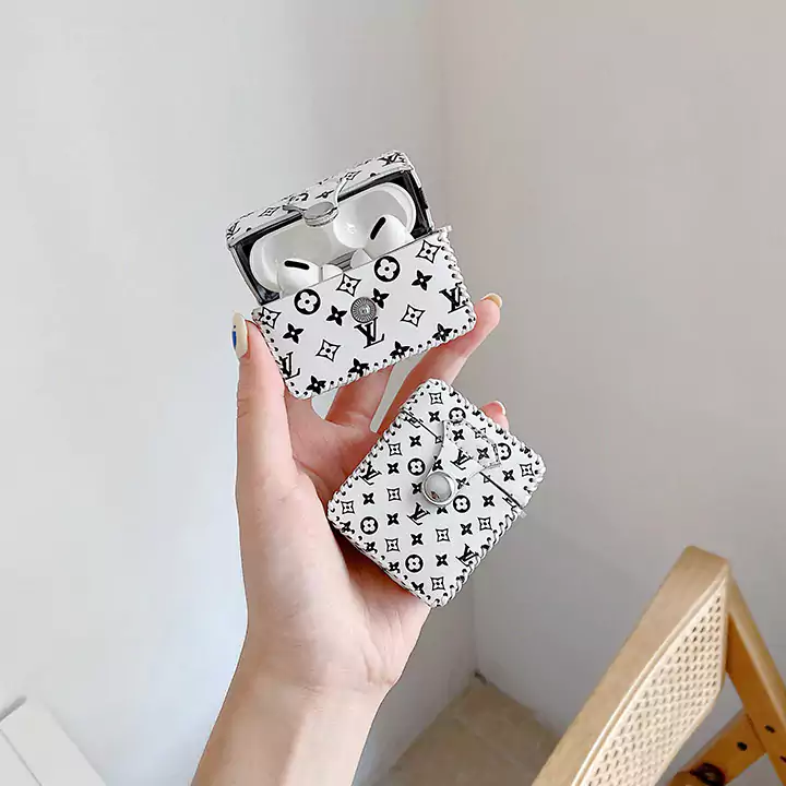  black and white monogram AirPods cover