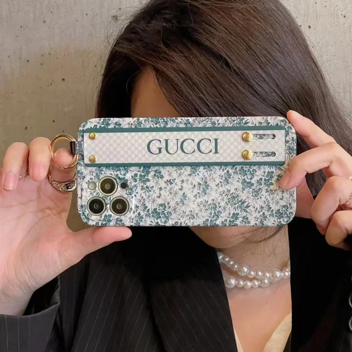  green gucci wrist strap iphone 13/13pro case