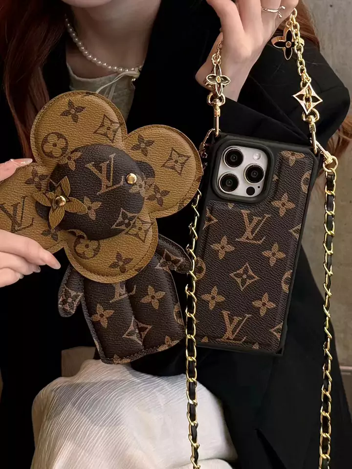 LV sunflower - patterned magnetic cross - body iPhone case